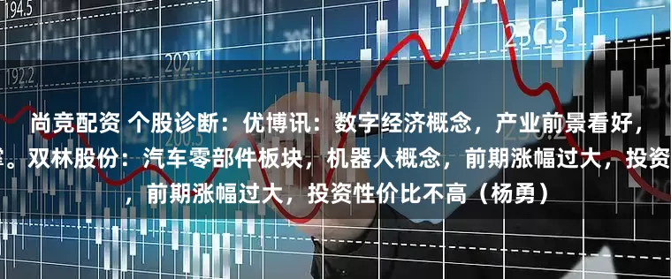 尚竞配资 个股诊断：优博讯：数字经济概念，产业前景看好，关注5日均线的支撑。双林股份：汽车零部件板块，机器人概念，前期涨幅过大，投资性价比不高（杨勇）